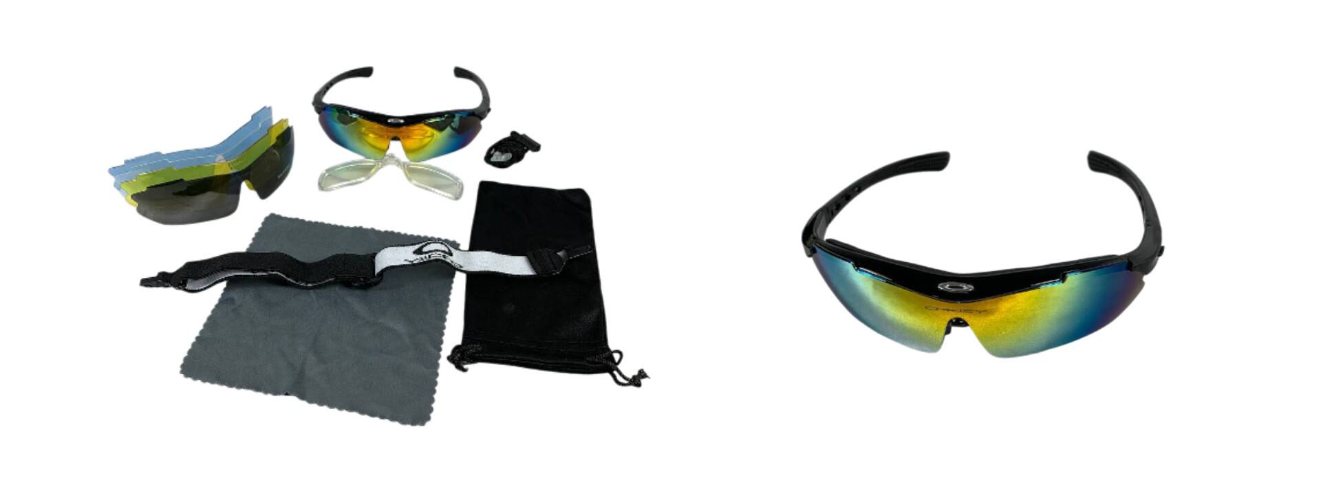 عکس عریض از عینک حرفه ای 5 لنز ورزشی OAKLEY مدل E20